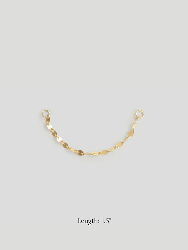 Ear Chains - Fleur Chain in 14K Solid Gold (Single)