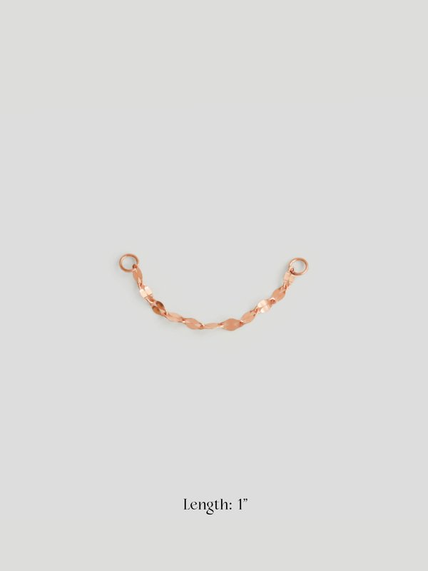 Ear Chains - Fleur Chain in 14K Solid Rose Gold (Single)