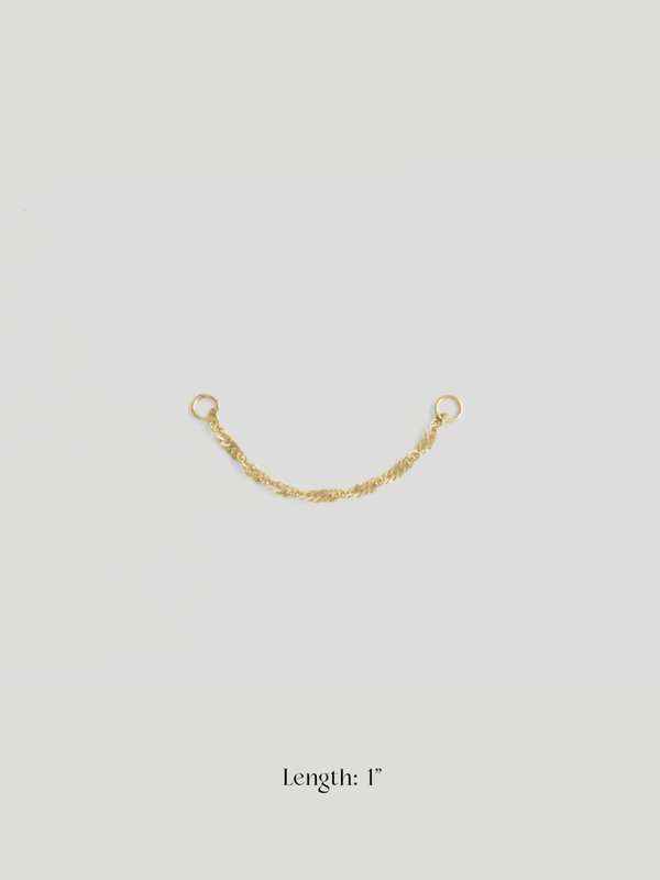 Ear Chains - Love Story Chain in 14K Solid Gold (Single) 