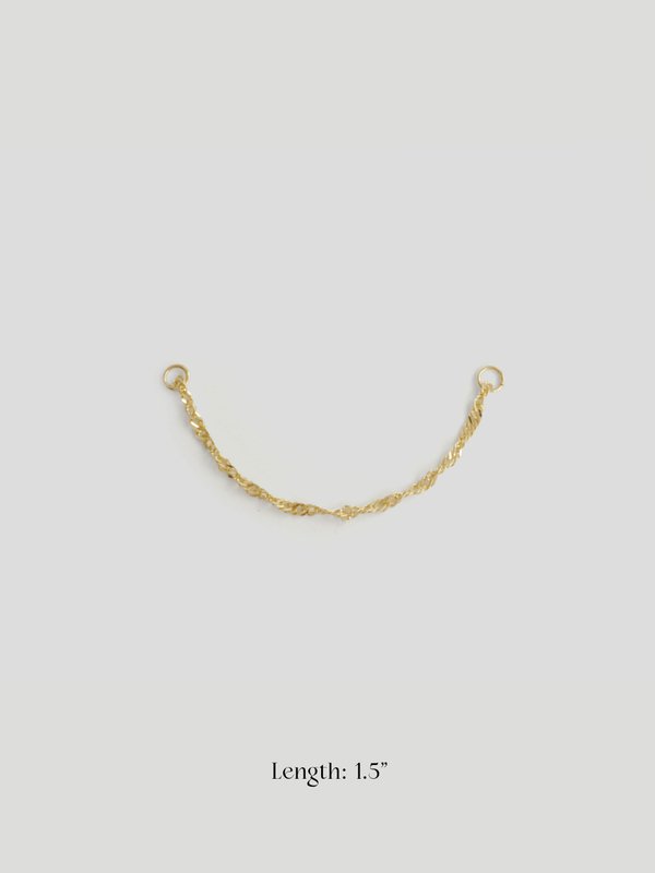 Ear Chains - Love Story Chain in 14K Solid Gold (Single) 