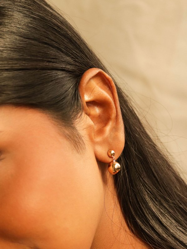 Bubble Earrings in Champagne Gold 