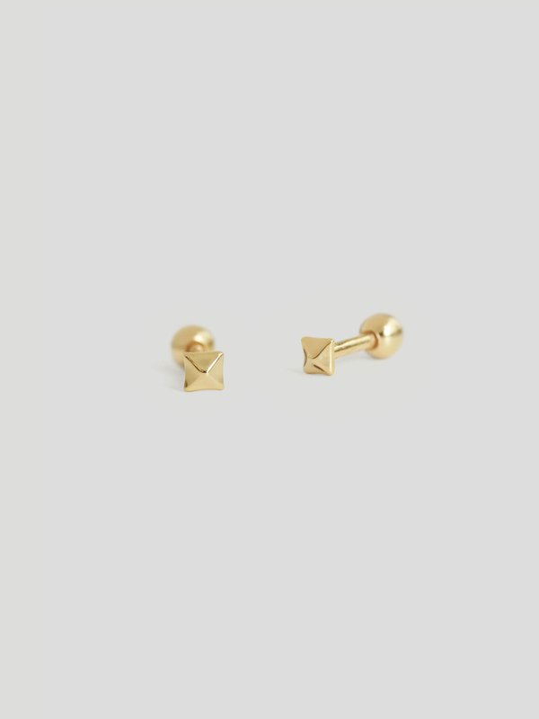 Rockstar Ear Studs in Champagne Gold 