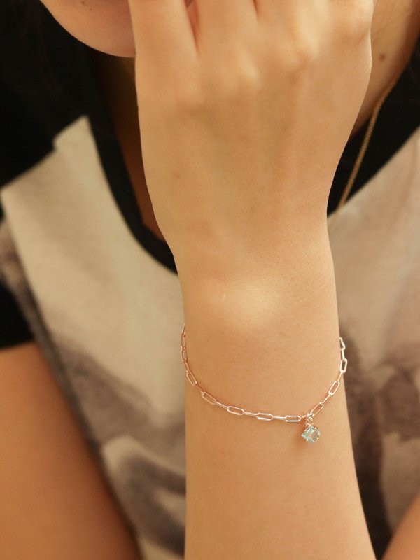 Kimberly Bracelet - Sky Blue Topaz in Rose Gold 