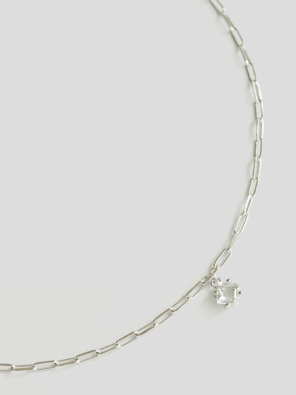 Kimberly Necklace - White Topaz in Silver