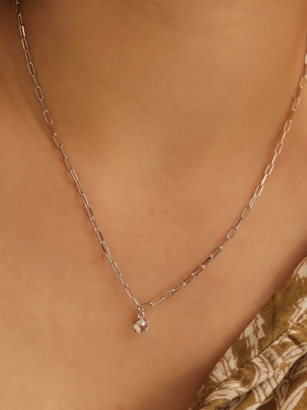 Kimberly Necklace - White Topaz in Silver