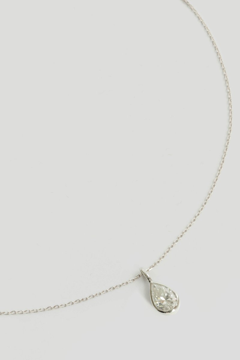 Gemme 14K Gold Necklace with White Topaz & Diamond