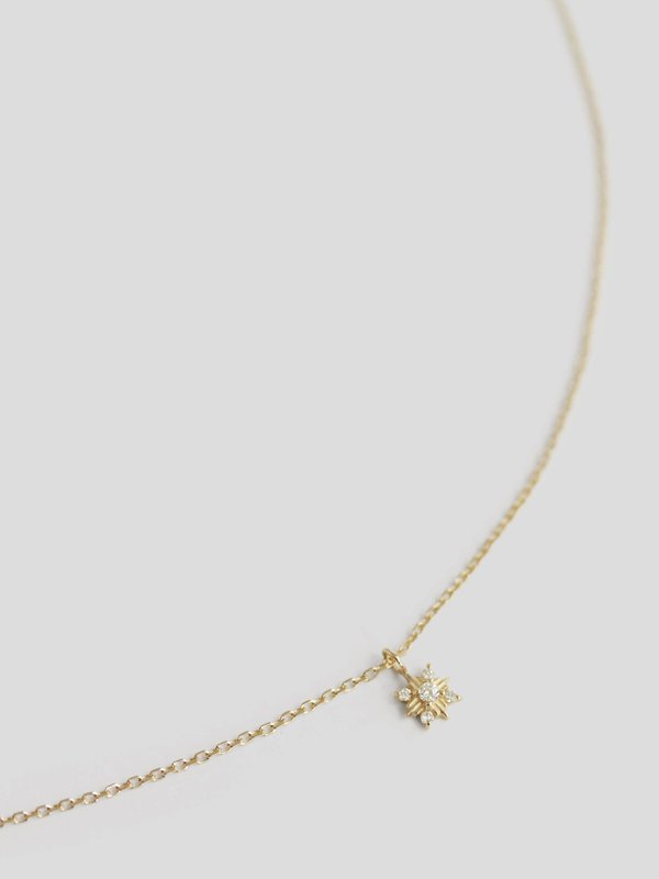 Snowfall Necklace - Diamond in 14k Gold