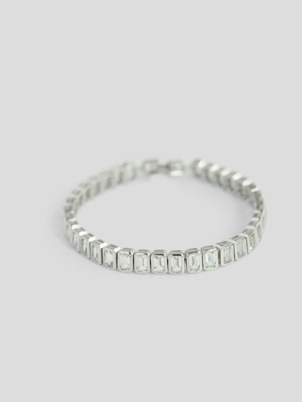 Brooklyn Tennis Bracelet - White Topaz in Silver