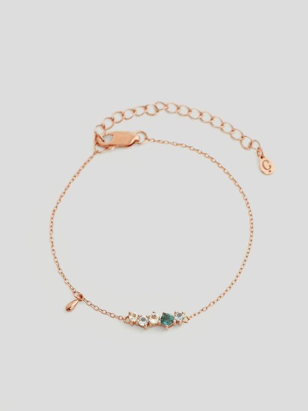 Vera Bracelet - Sky Blue Topaz in Rose Gold