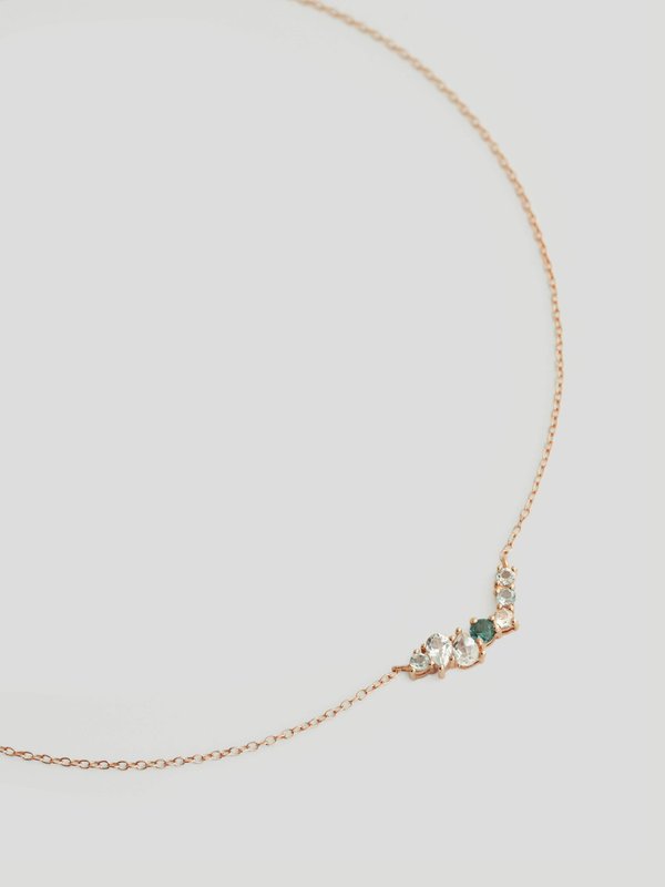 Vera Necklace - Sky Blue Topaz in Rose Gold