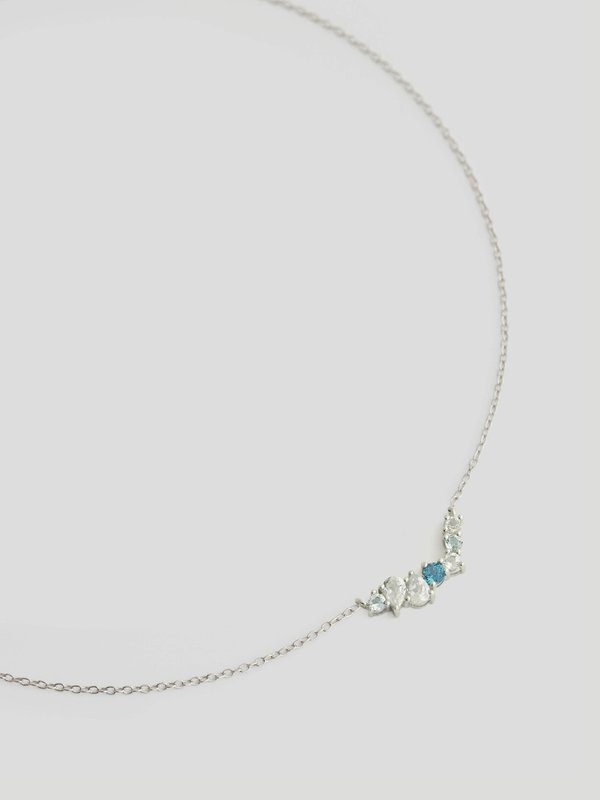 Vera Necklace - Sky Blue Topaz in Silver