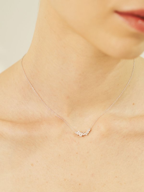 Vera Necklace - White Topaz in Silver