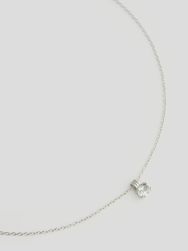 Vienna Necklace - White Topaz in Silver