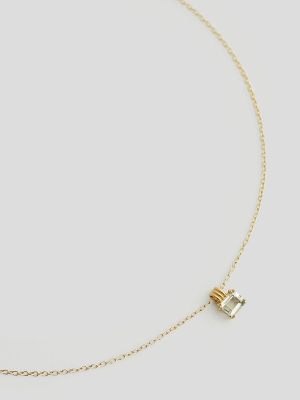 Vivienne Necklace - White Topaz in Champagne Gold