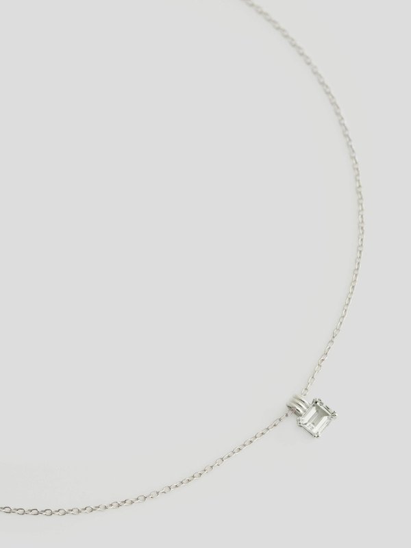 Vivienne Necklace - White Topaz in Silver