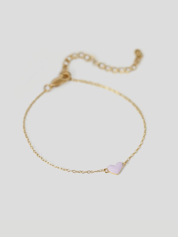 Enamour Bracelet - Lilac Enamel in Champagne Gold