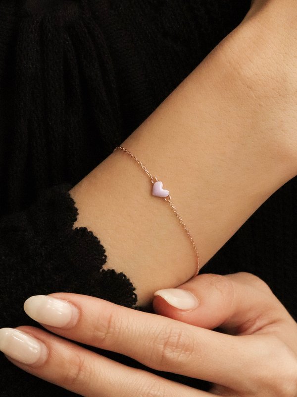 Enamour Bracelet - Lilac Enamel in Rose Gold