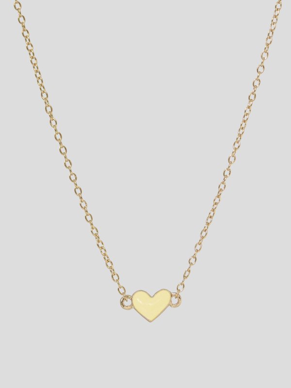 Enamour Necklace - Butter Enamel in Champagne Gold