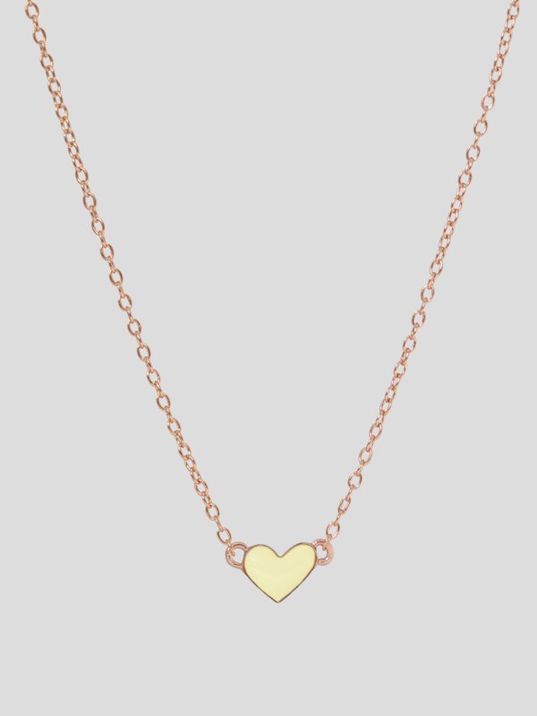 Enamour Necklace - Butter Enamel in Rose Gold