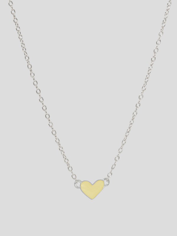 Enamour Necklace - Butter Enamel in Silver