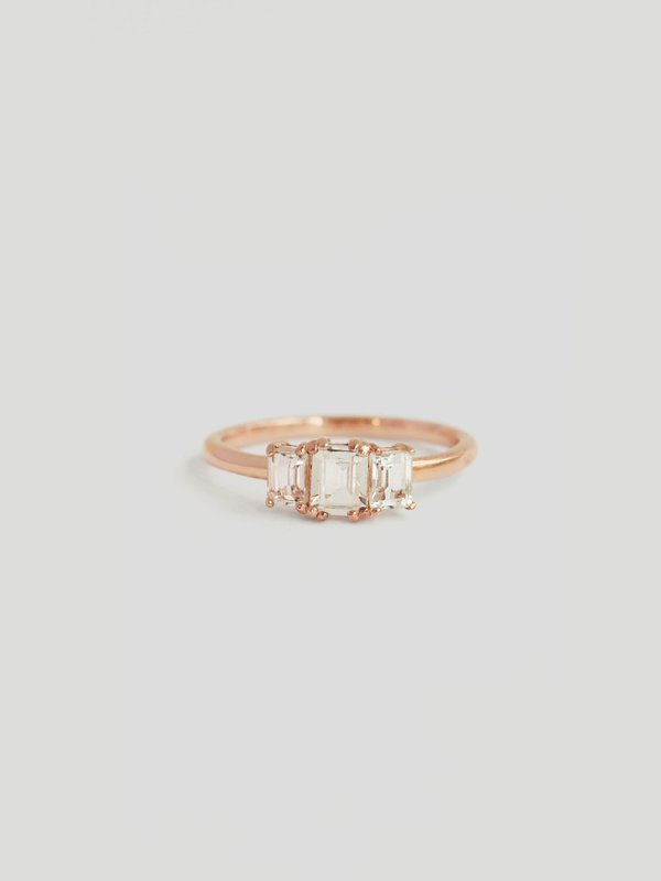 Vivienne Ring - White Topaz in Rose Gold