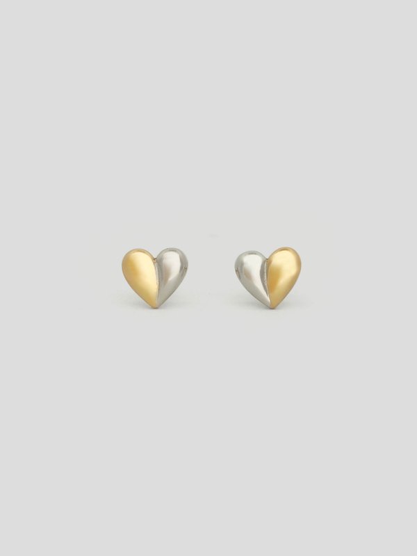 Strange x Curious - Louise Ear Studs in Two Tone