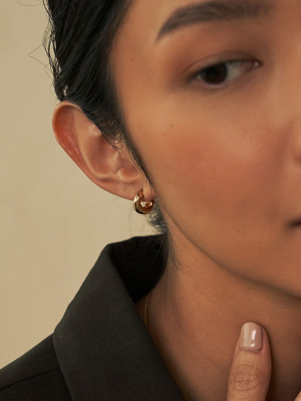 Loom Earrings in Champagne Gold