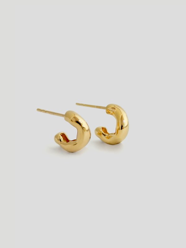 Loom Earrings in Champagne Gold
