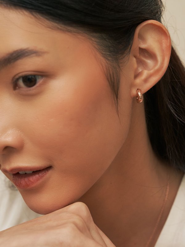 Loom Earrings in Rose Gold
