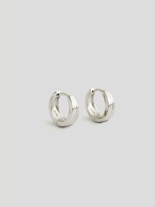 Trace Ear Huggers in Silver