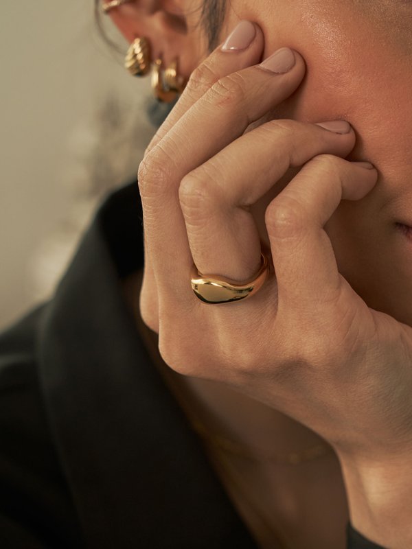Dune Ring in Champagne Gold