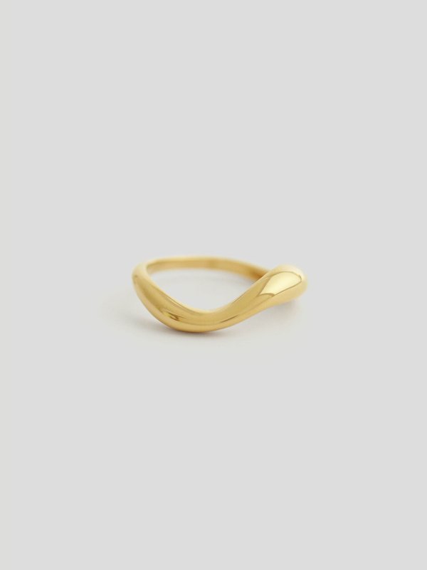 Pulse Ring in Champagne Gold