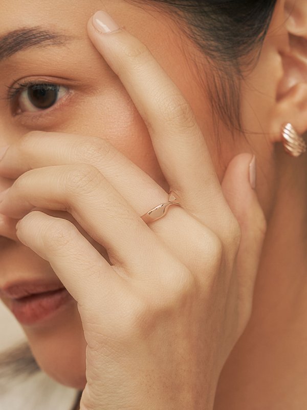 Spun Ring in Rose Gold