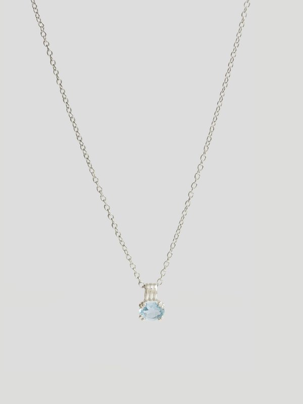 Vienna Necklace - Sky Blue Topaz in Silver