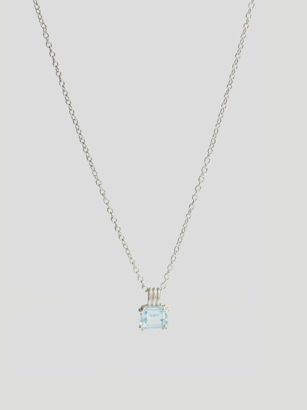Vivienne Necklace - Sky Blue Topaz in Silver