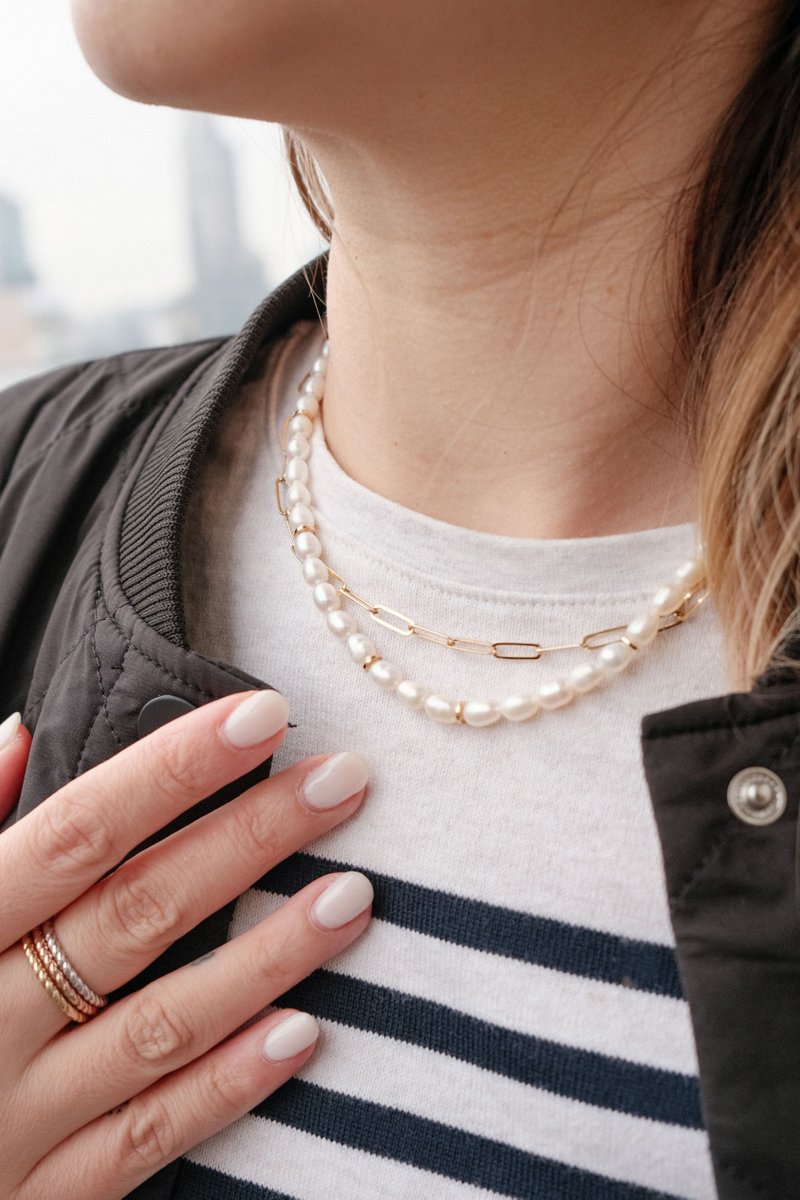 Larga Gold Link Necklace 