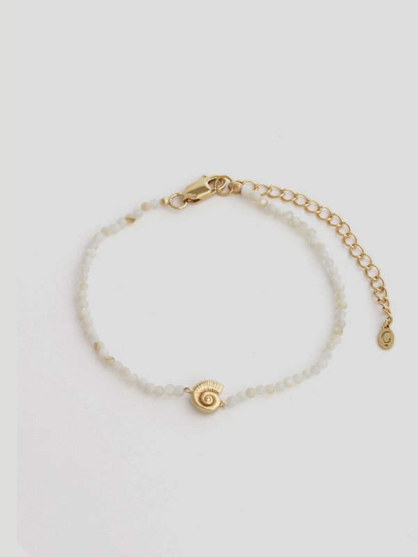 Align x Curious - Soleil Bracelet - Mother of Pearl in Champagne Gold