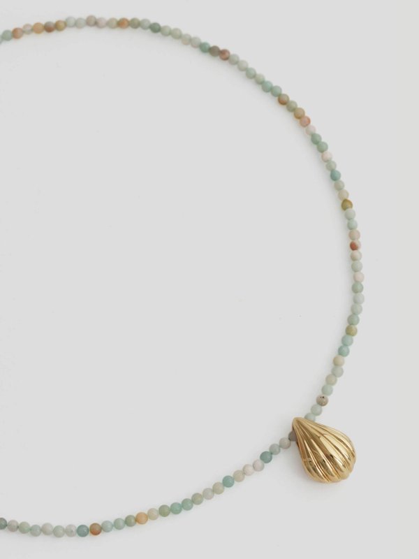 Align x Curious - Soleil Necklace - Amazonite in Champagne Gold