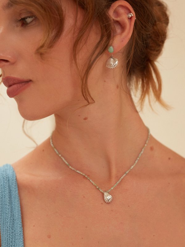 Align x Curious - Soleil Necklace - Amazonite in Silver