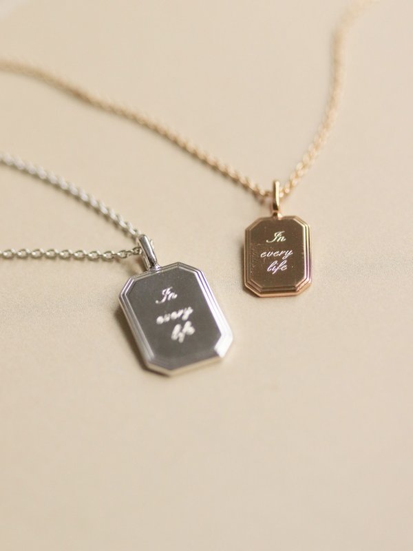 Armory Necklace (Medium) in Silver - Birth Flower
