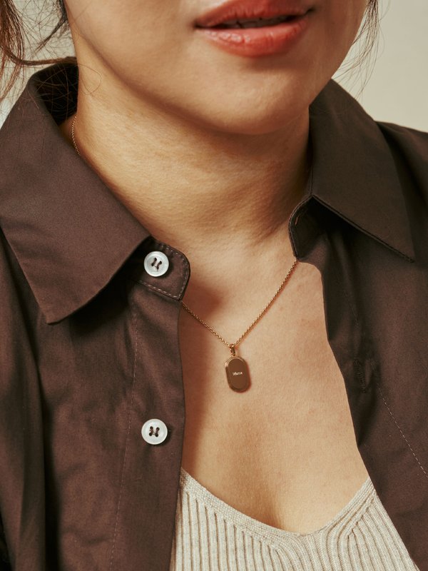 Sire Necklace (Medium) in Champagne Gold