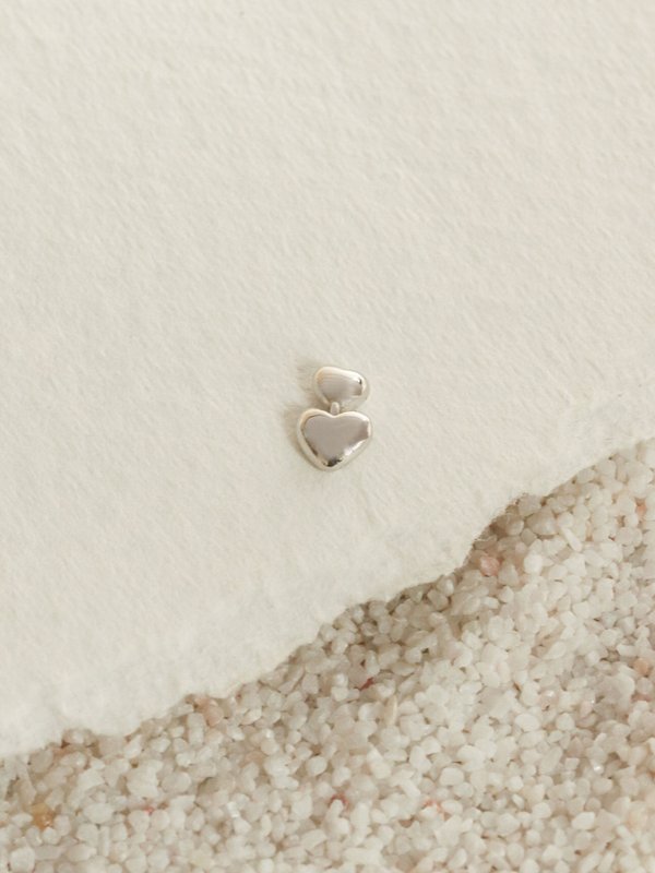 Tender Threaded Labret Earring in 14k White Gold (Single)