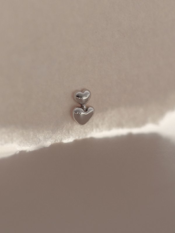 Tender Threaded Labret Earring in 14k White Gold (Single)