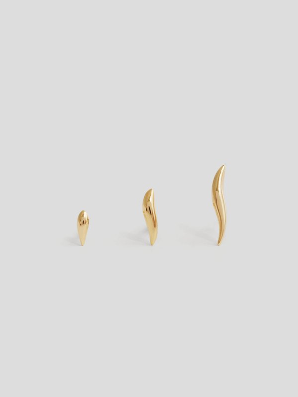 National Gallery Singapore x Curious Creatures - Milou 3-Piece Ear Stud Set in Champagne Gold