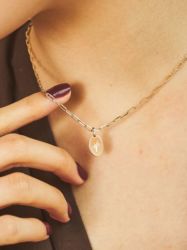 Lexi Necklace in Champagne Gold - Birth Flower