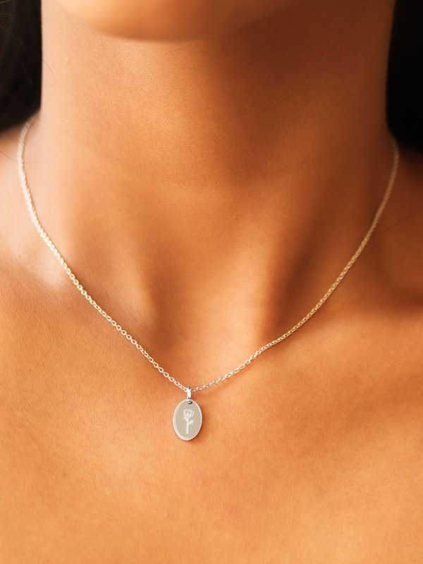 Lexi Pendant in Silver - Birth Flower