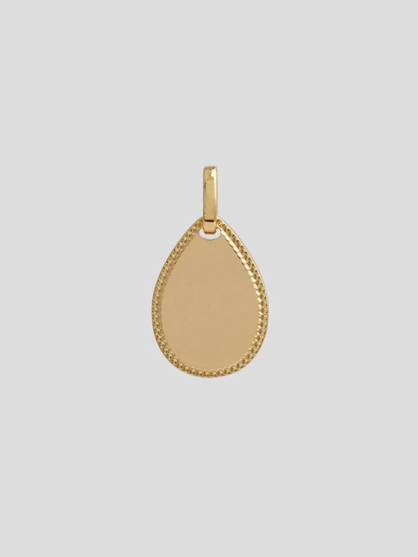 Lily Pendant in Champagne Gold - Cat Illustration