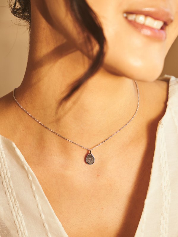 Lily Pendant in Silver - Pet Illustration