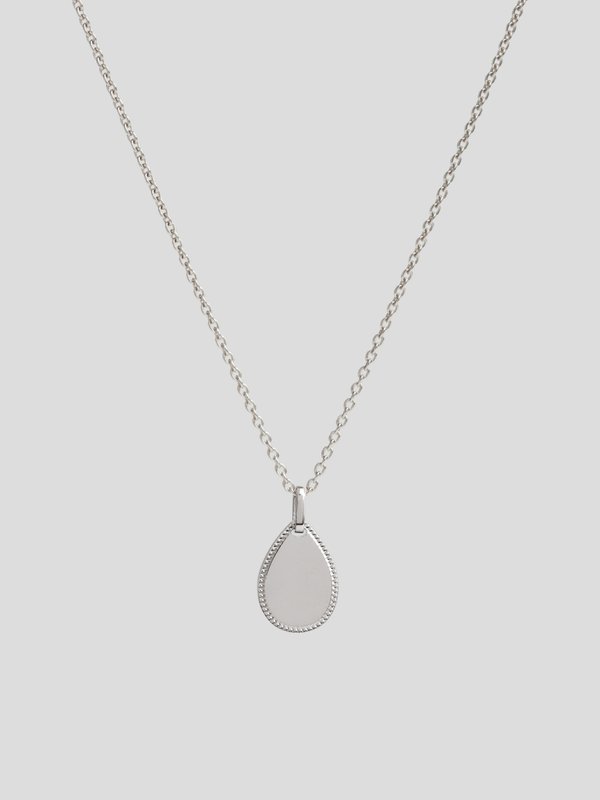 Lily Necklace in Silver - Dog Illustration