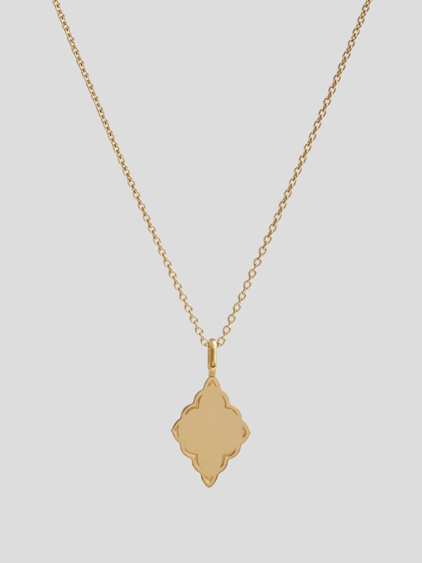 Mystic Necklace in Champagne Gold - Cat Illustration